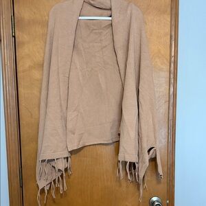 MudPue Tan/Camel Fringed Women's Sweater